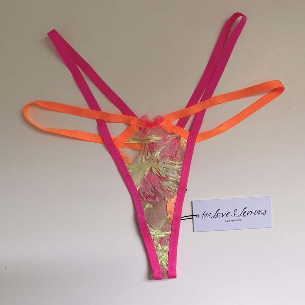 For Love & Lemons Floral Thong